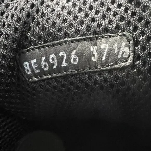 Fendi Trainers Navy Blue Quilted Nylon FFreedom‎ Logo White Sole Sneakers- 37.5